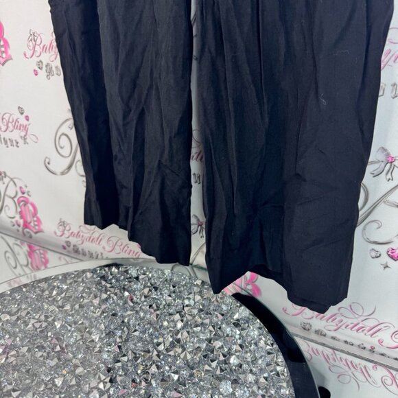 Elien figg pants smocked waist stretch Chic Black Women's Trousers - Picture 3 of 10